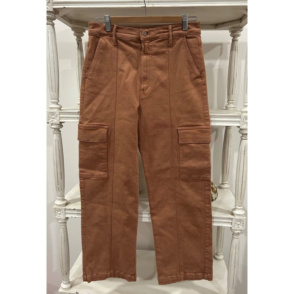 Mother The Rambler Brown Khaki Cargo Pants Ankle In Glazed Ginger Size 30 Y2K - Picture 7 of 8
